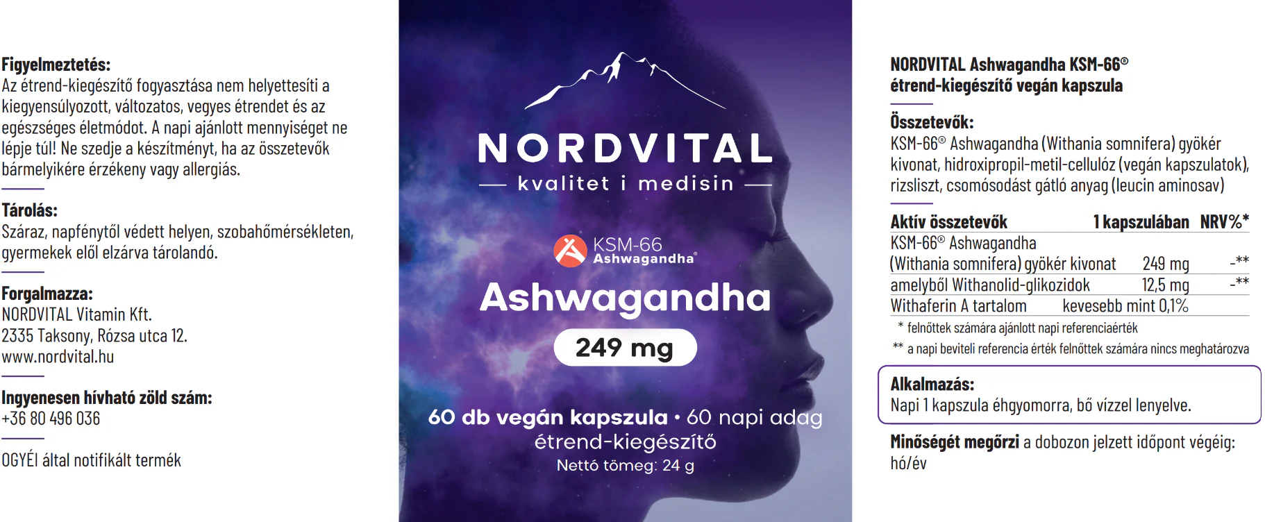 Ashwagandha 249mg kapszula - 60db - Image 3